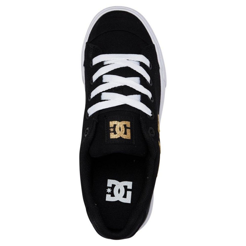 DC Shoes Chelsea TX Schoenen Dames Zwart Goud | FHR01C-989