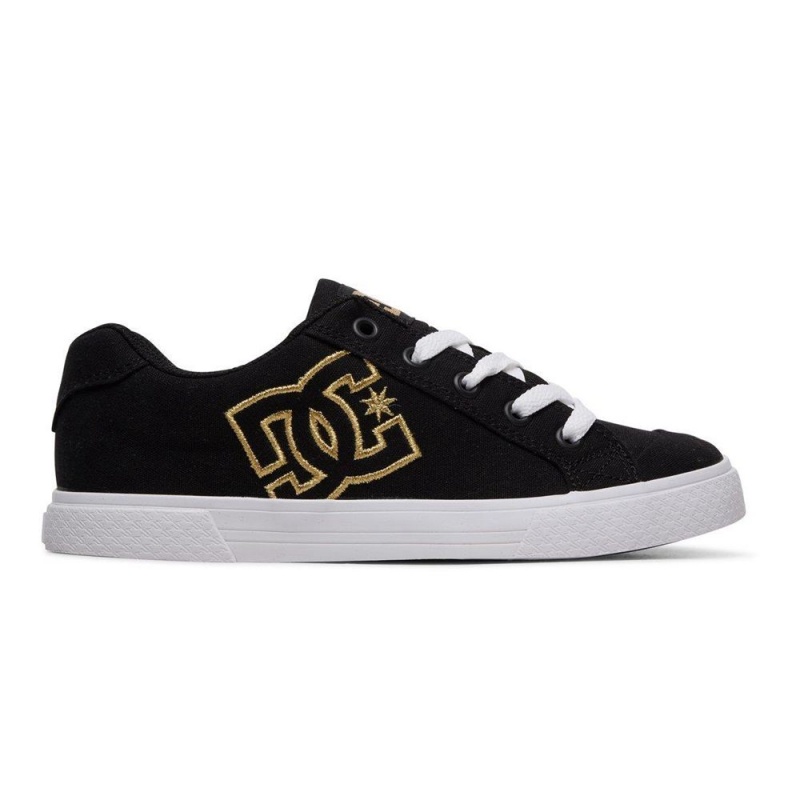 DC Shoes Chelsea TX Schoenen Dames Zwart Goud | FHR01C-989