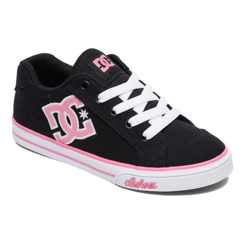 DC Shoes Chelsea TX Schoenen Kinderen Zwart Roze | JLW59H-411