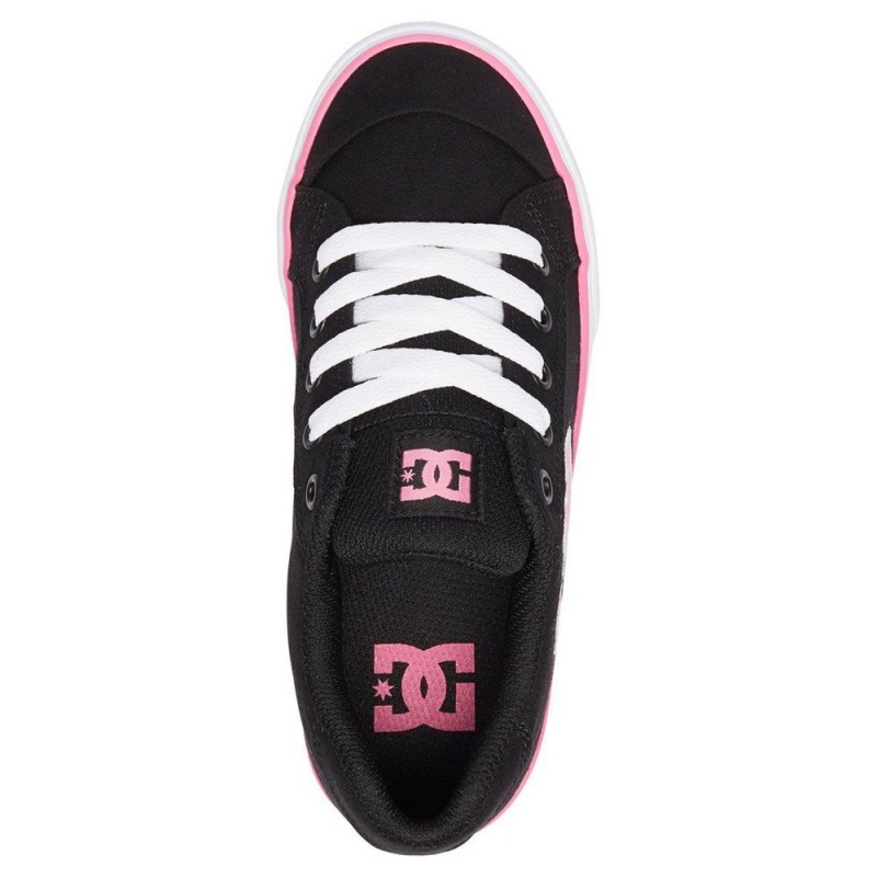 DC Shoes Chelsea TX Schoenen Kinderen Zwart Roze | JLW59H-411