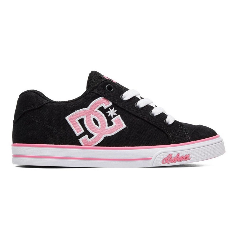 DC Shoes Chelsea TX Schoenen Kinderen Zwart Roze | JLW59H-411