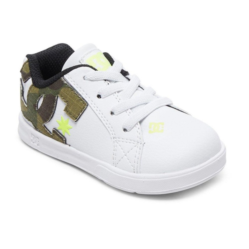 DC Shoes Court Graffik Elastic SE Schoenen Kinderen Wit Camo | GBI81I-306