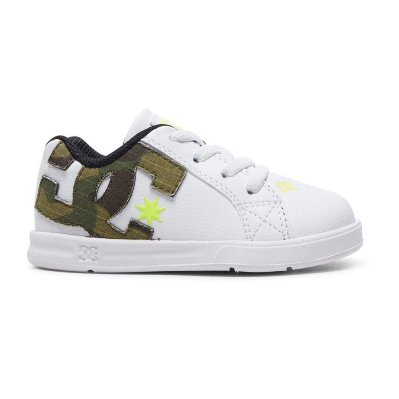 DC Shoes Court Graffik Elastic SE Schoenen Kinderen Wit Camo | GBI81I-306