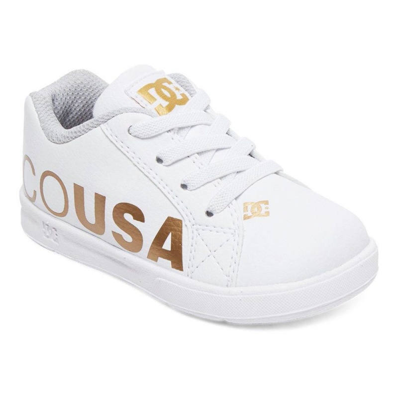 DC Shoes Court Graffik Elastic SE Schoenen Kinderen Wit Goud | SGK62S-702