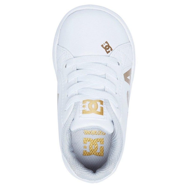 DC Shoes Court Graffik Elastic SE Schoenen Kinderen Wit Goud | SGK62S-702