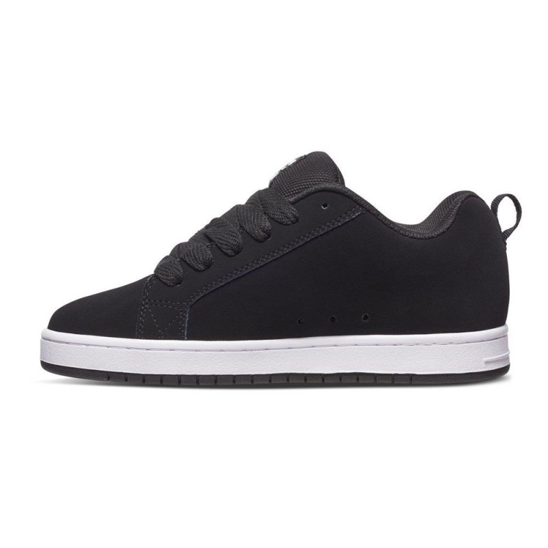 DC Shoes Court Graffik Leren Schoenen Heren Zwart Wit | IDA27E-731