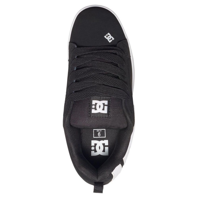 DC Shoes Court Graffik Leren Schoenen Heren Zwart Wit | IDA27E-731