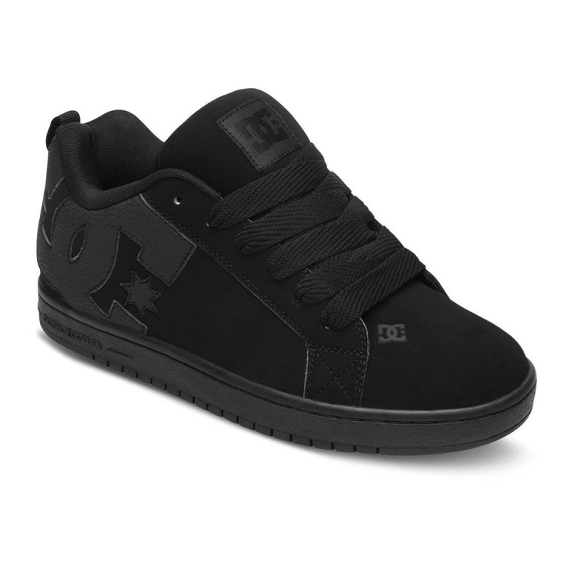 DC Shoes Court Graffik Leren Schoenen Heren Zwart | SRQ87K-621