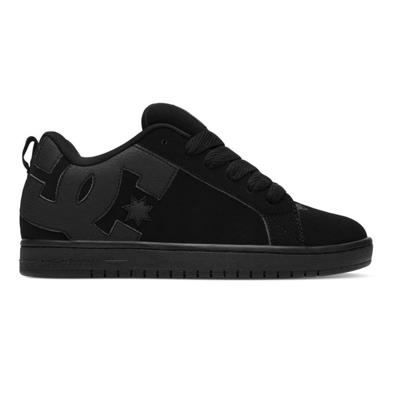 DC Shoes Court Graffik Leren Schoenen Heren Zwart | SRQ87K-621