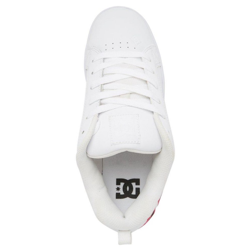 DC Shoes Court Graffik SE Leren Schoenen Dames Wit Roze | TUU32M-742