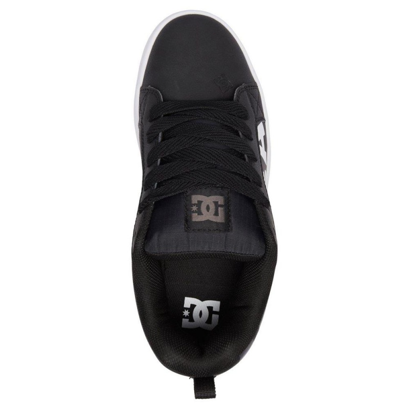 DC Shoes Court Graffik SE Leren Schoenen Heren Zwart Wit | BKH85U-113