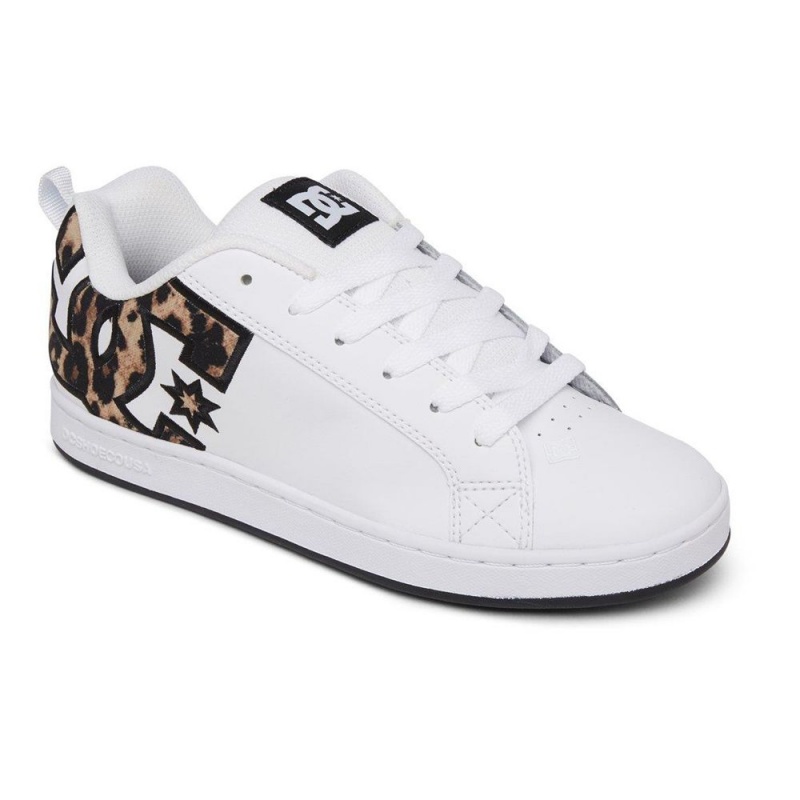 DC Shoes Court Graffik Schoenen Dames Wit Leopard | WYE33M-184