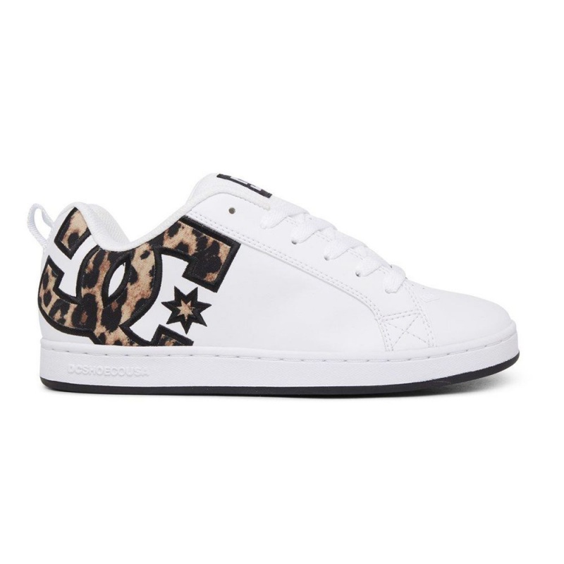 DC Shoes Court Graffik Schoenen Dames Wit Leopard | WYE33M-184