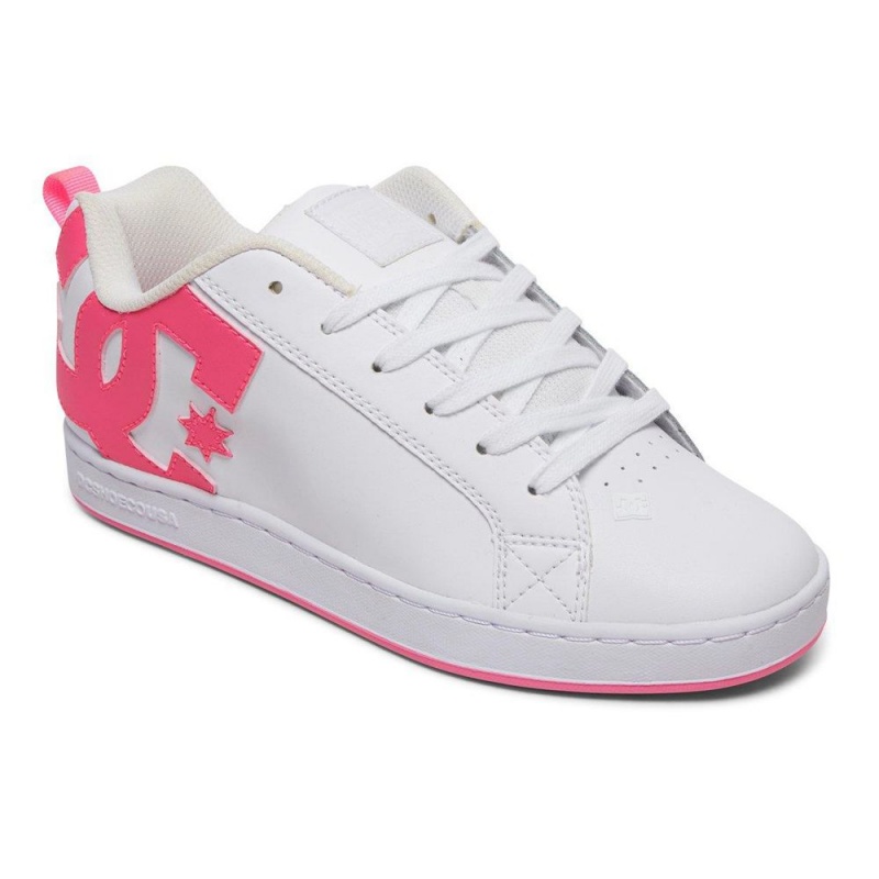 DC Shoes Court Graffik Schoenen Dames Wit Roze | UGG16C-362