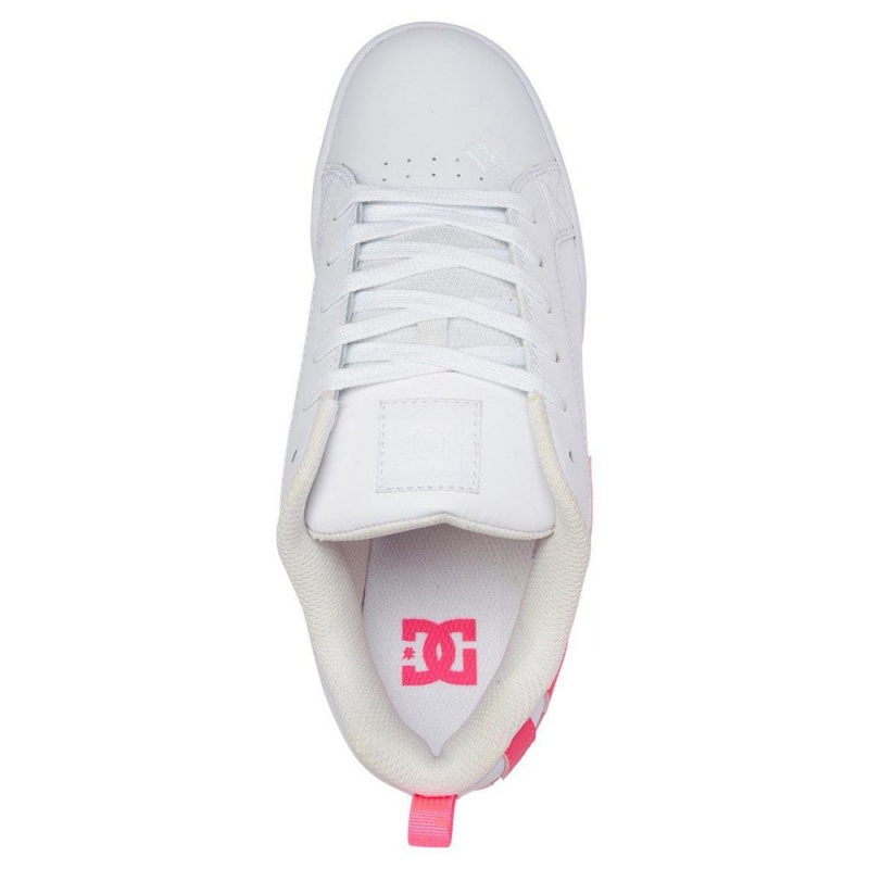 DC Shoes Court Graffik Schoenen Dames Wit Roze | UGG16C-362