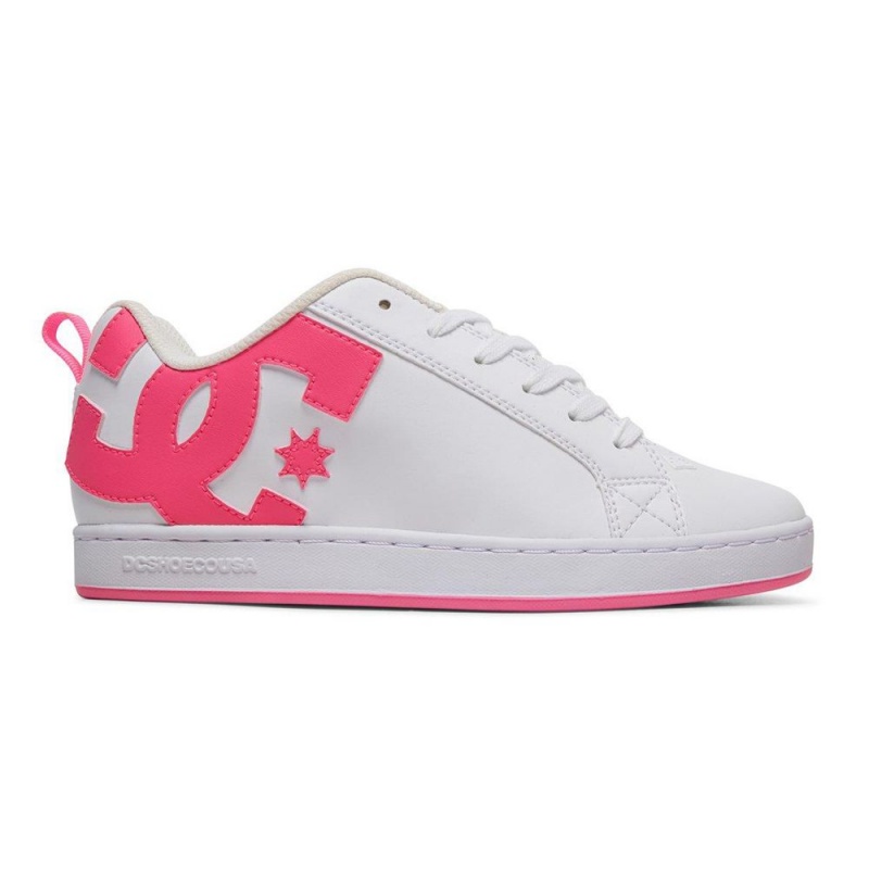 DC Shoes Court Graffik Schoenen Dames Wit Roze | UGG16C-362