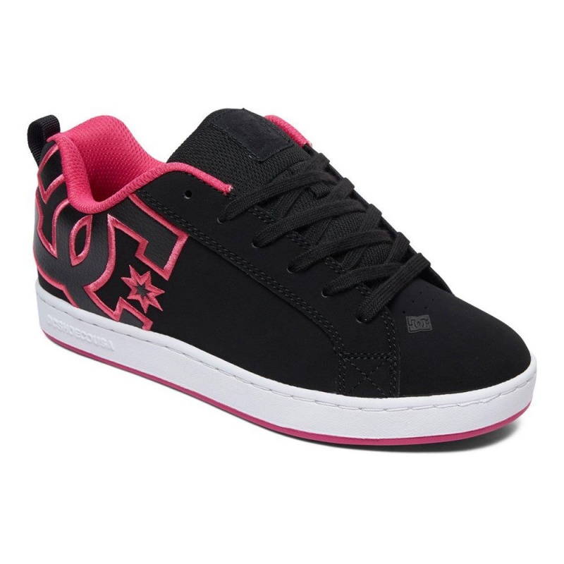 DC Shoes Court Graffik Schoenen Dames Zwart Roze | REI01R-244