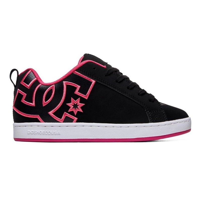 DC Shoes Court Graffik Schoenen Dames Zwart Roze | REI01R-244