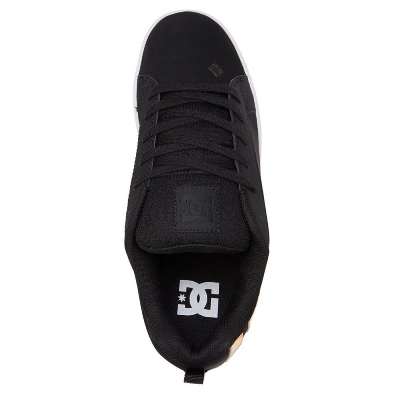 DC Shoes Court Graffik Schoenen Dames Zwart Goud | KMQ37Z-760