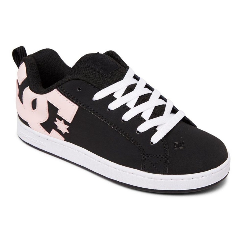 DC Shoes Court Graffik Schoenen Dames Zwart Roze | UIL35C-636