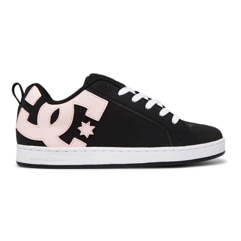 DC Shoes Court Graffik Schoenen Dames Zwart Roze | UIL35C-636