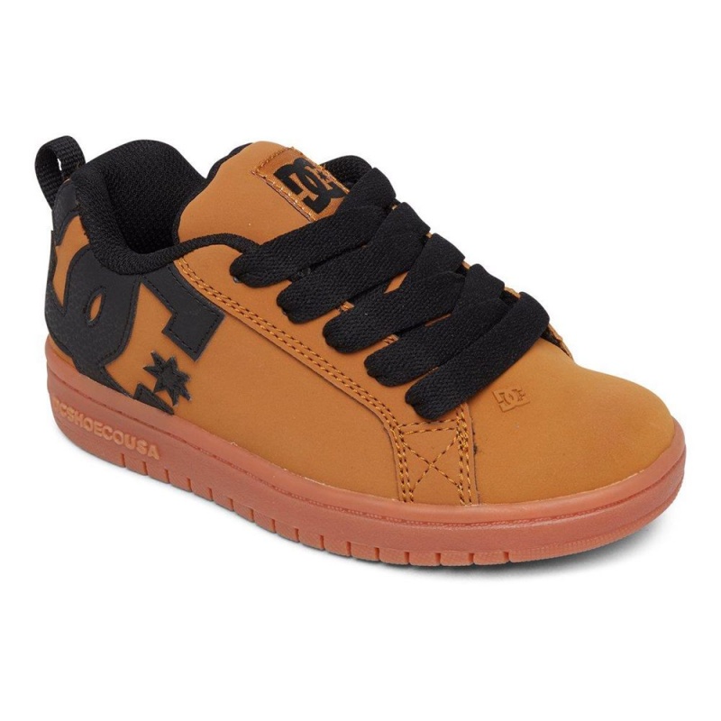 DC Shoes Court Graffik Schoenen Kinderen Bruin Zwart | FFY00C-448