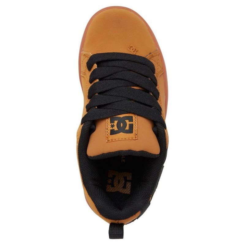 DC Shoes Court Graffik Schoenen Kinderen Bruin Zwart | FFY00C-448