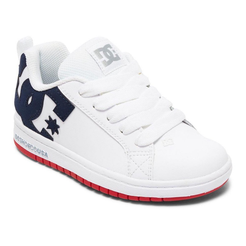 DC Shoes Court Graffik Schoenen Kinderen Wit Blauw | HXO49D-349