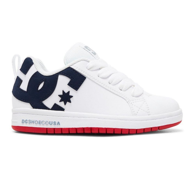 DC Shoes Court Graffik Schoenen Kinderen Wit Blauw | HXO49D-349