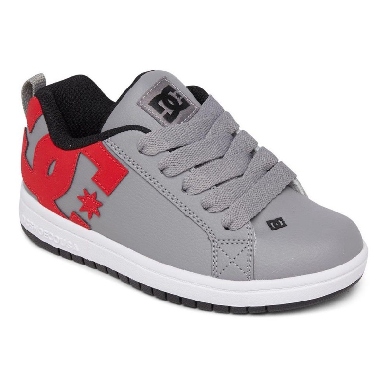 DC Shoes Court Graffik Schoenen Kinderen Grijs Rood | NYZ03V-655