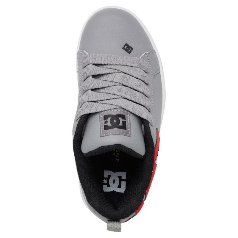 DC Shoes Court Graffik Schoenen Kinderen Grijs Rood | NYZ03V-655