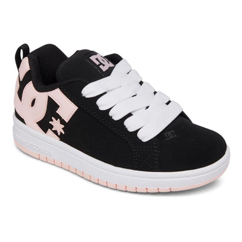 DC Shoes Court Graffik Schoenen Kinderen Zwart Roze | RCZ30L-624