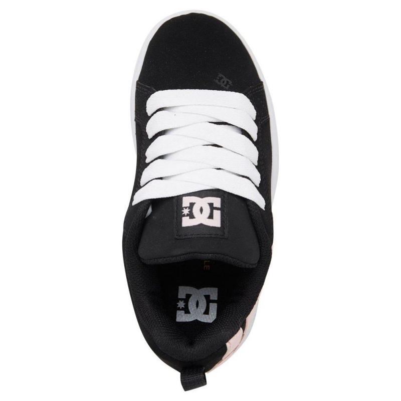 DC Shoes Court Graffik Schoenen Kinderen Zwart Roze | RCZ30L-624