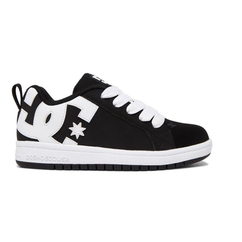 DC Shoes Court Graffik Schoenen Kinderen Zwart Wit | PRN97N-755