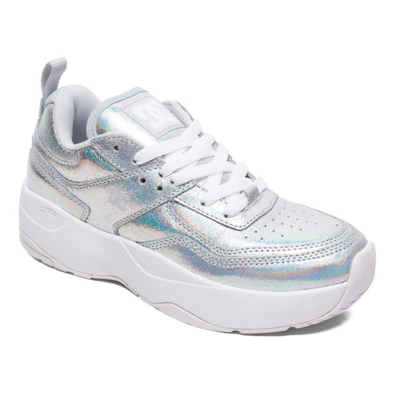 DC Shoes E.Tribeka Platform SE Schoenen Dames Zilver | JYS26A-876