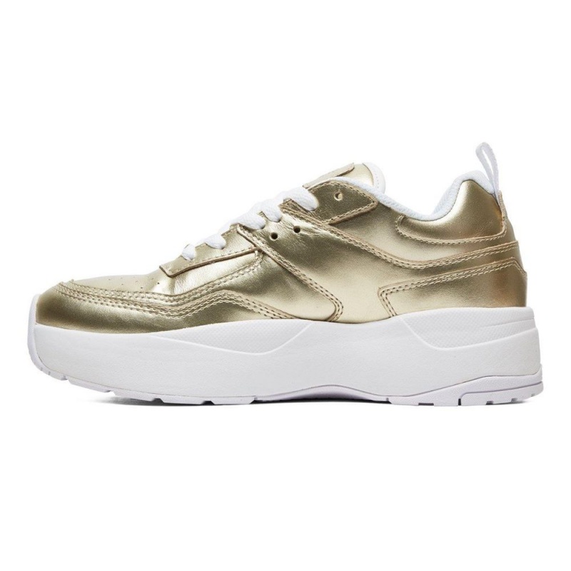 DC Shoes E.Tribeka Platform SE Schoenen Dames Goud | PVJ03Y-672