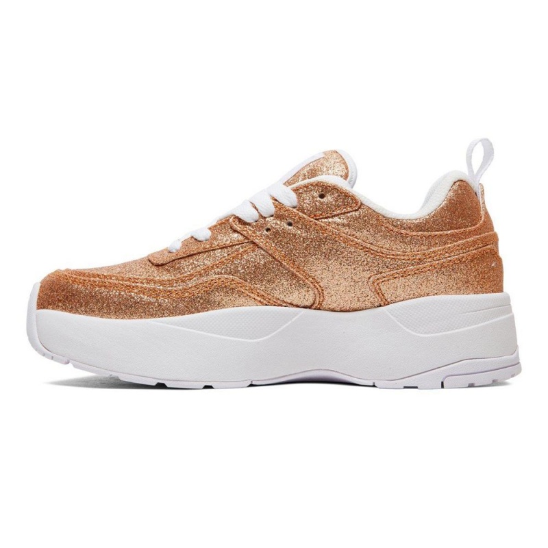 DC Shoes E.Tribeka Platform Schoenen Dames Goud | CUB83M-510