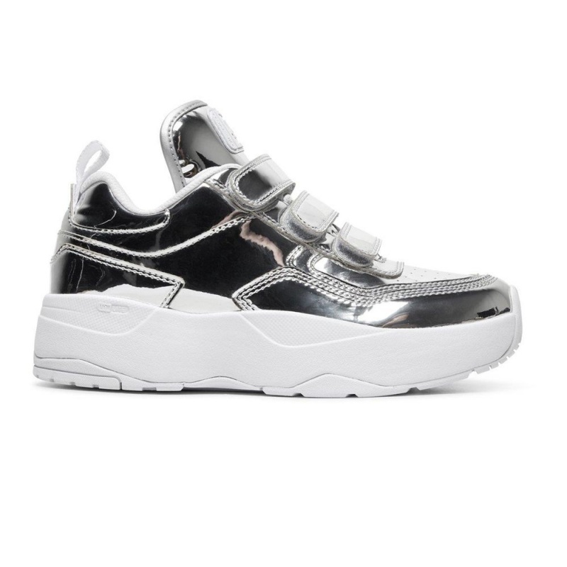 DC Shoes E.Tribeka Platform V LE 3-Riemen Schoenen Dames Zilver | JHW18Z-732