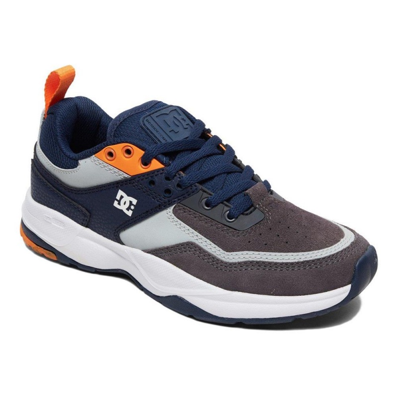 DC Shoes E.Tribeka Schoenen Kinderen Grijs Donkerblauw | QHR64B-491