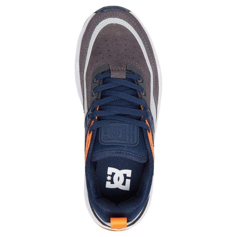 DC Shoes E.Tribeka Schoenen Kinderen Grijs Donkerblauw | QHR64B-491