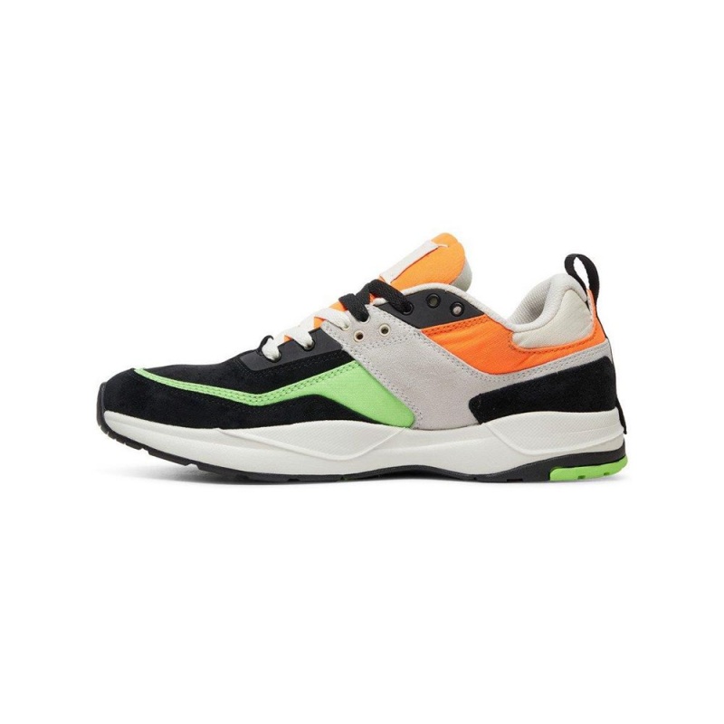 DC Shoes E.Tribeka Zip Leren Schoenen Heren Zwart Oranje | IMH49A-022