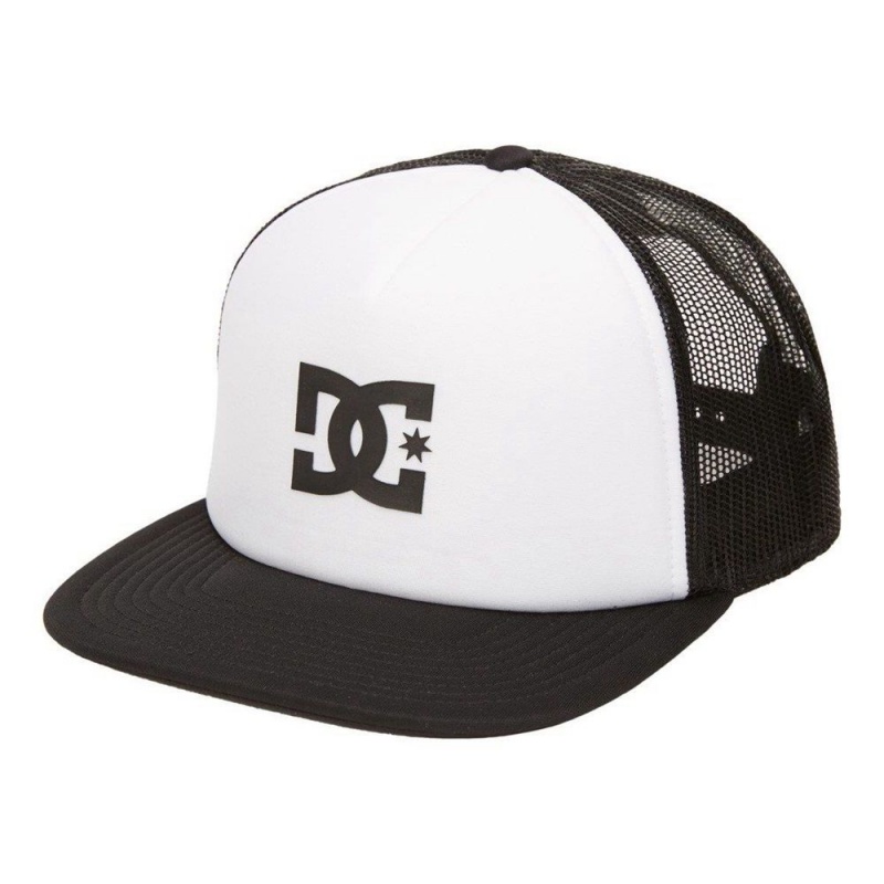 DC Shoes Gas Station Trucker Hoed Heren Wit Zwart | ITH12F-537