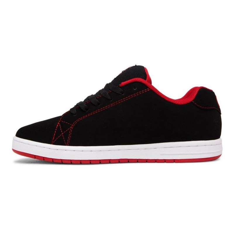 DC Shoes Gaveler Leren Schoenen Heren Zwart Rood | HHQ00O-324