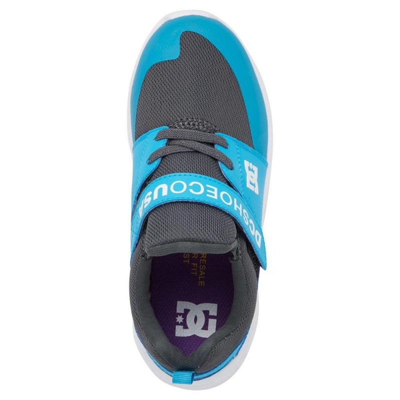 DC Shoes Heathrow Prestige Elastic Kanten Schoenen Kinderen Blauw Grijs | NHM29E-646