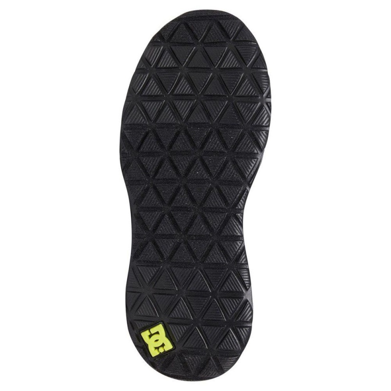 DC Shoes Heathrow Prestige Elastic Kanten Schoenen Kinderen Zwart Geel | UKH25N-859