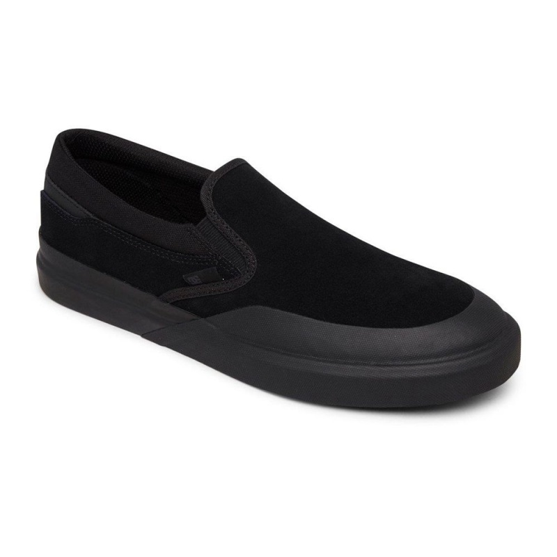 DC Shoes Infinite Leren Slip-On Schoenen Heren Zwart | TWG33W-695