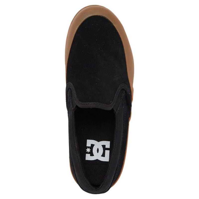 DC Shoes Infinite Leren Slip-On Schoenen Kinderen Zwart Bruin | TZN50A-372