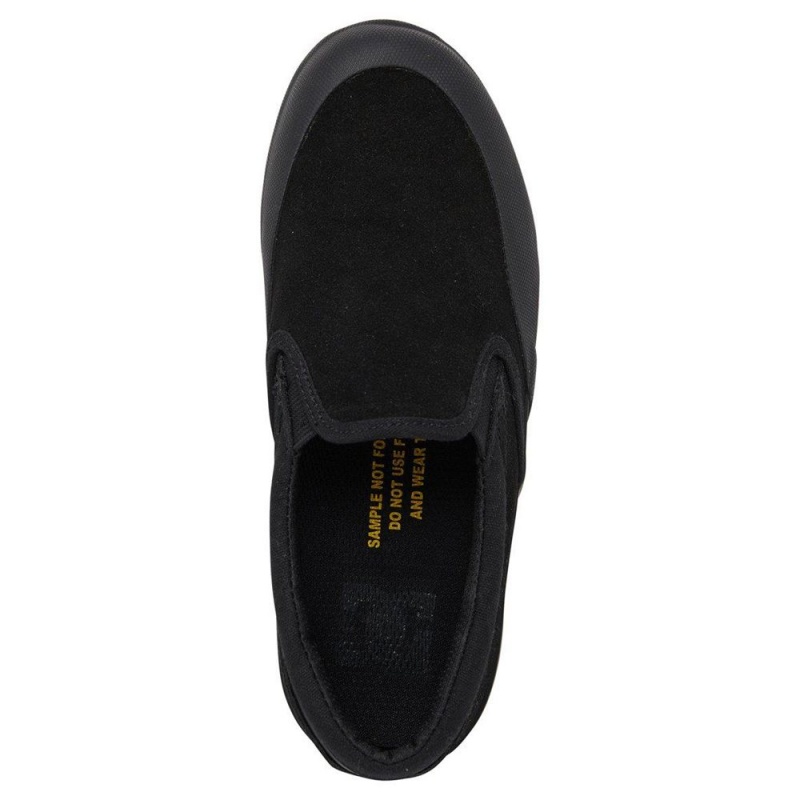 DC Shoes Infinite Leren Slip-On Schoenen Kinderen Zwart | IDE85I-287