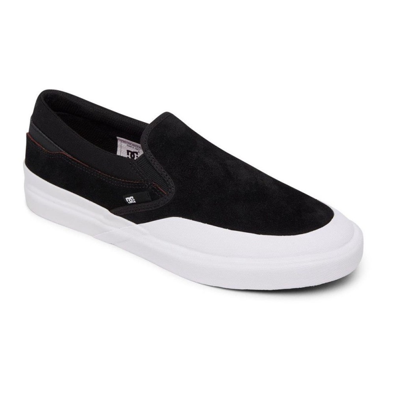 DC Shoes Infinite S Suede Schoenen Heren Zwart Wit | OSG77O-791