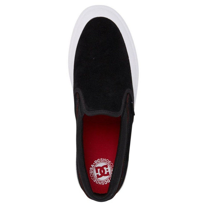 DC Shoes Infinite S Suede Schoenen Heren Zwart Wit | OSG77O-791